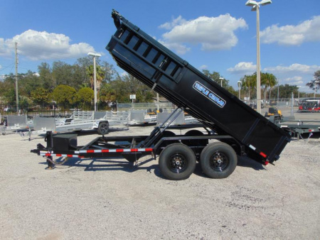 New Triple Crown Trailers 7X14 HD Low Side 14K Dual Ram Dump Trailer
