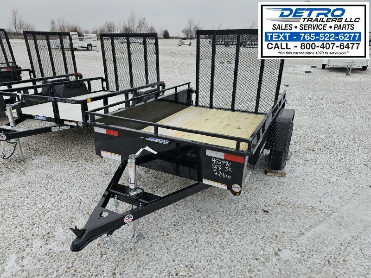 New 2025 Sure-Trac 5' x 8' 3K Idler Steel High Side Utility Trailer