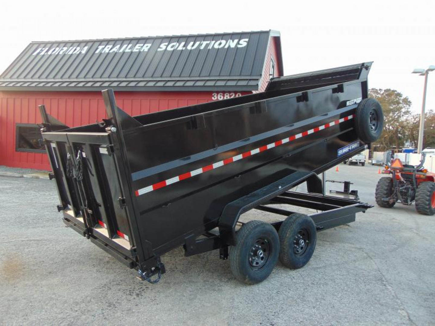New Sure-Trac 82x16 Low Profile 14k Telescopic Hoist Dump Trailer w/ 4' Sides