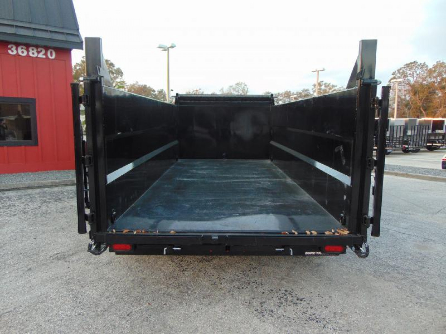 New Sure-Trac 82x16 Low Profile 14k Telescopic Hoist Dump Trailer w/ 4' Sides