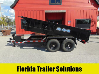 New Triple Crown Trailers 6X12 HD Low Side 12K Dual Ram Dump Trailer