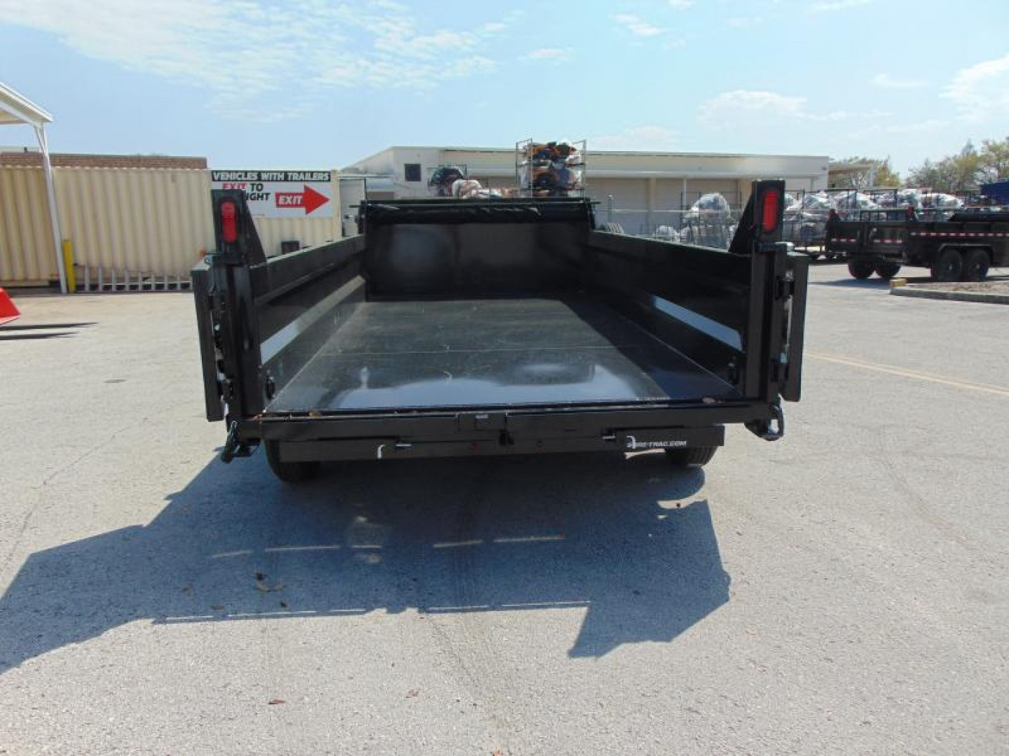 New Sure-Trac 82X14 14k HD Low Profile Telescopic Dump Trailer w/Spare Tire & Stab Jacks