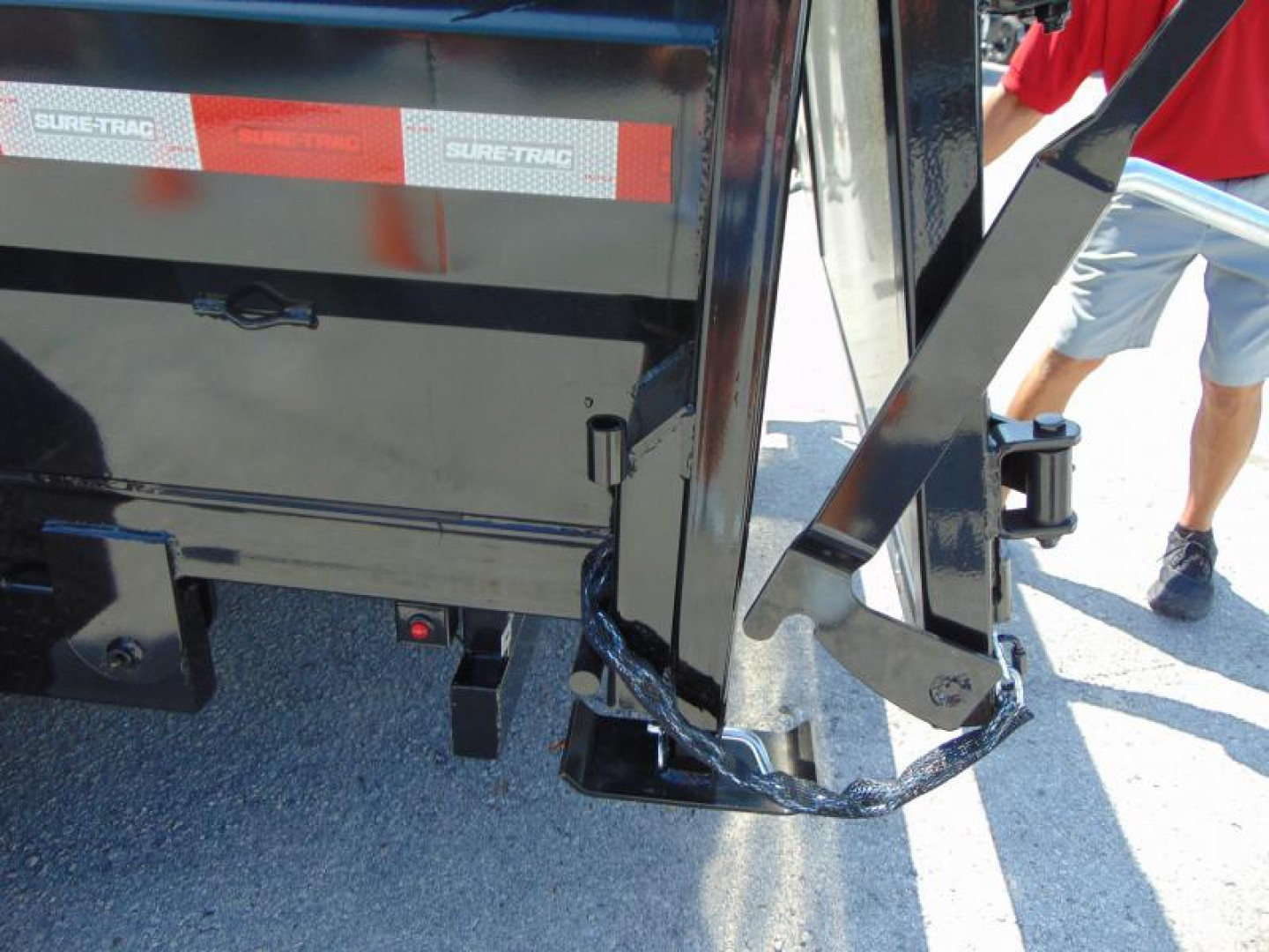 New Sure-Trac 82X14 14k HD Low Profile Telescopic Dump Trailer w/Spare Tire & Stab Jacks