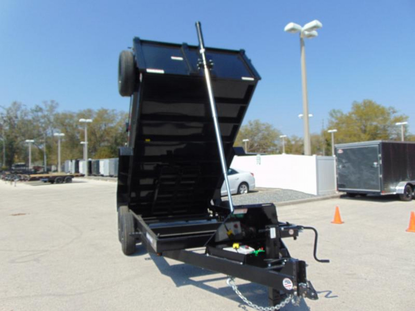 New Sure-Trac 82X14 14k HD Low Profile Telescopic Dump Trailer w/Spare Tire & Stab Jacks