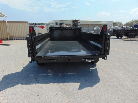 New Sure-Trac 82X14 14k HD Low Profile Telescopic Dump Trailer w/Spare Tire & Stab Jacks
