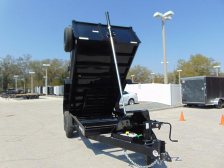 New Sure-Trac 82X14 14k HD Low Profile Telescopic Dump Trailer w/Spare Tire & Stab Jacks