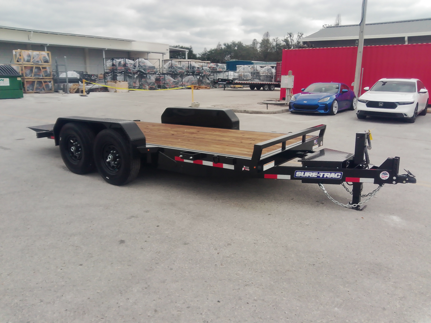 New Sure-Trac 7X16 14k Tilt Bed Equipment Trailer  w/LRG Tire Upgrade