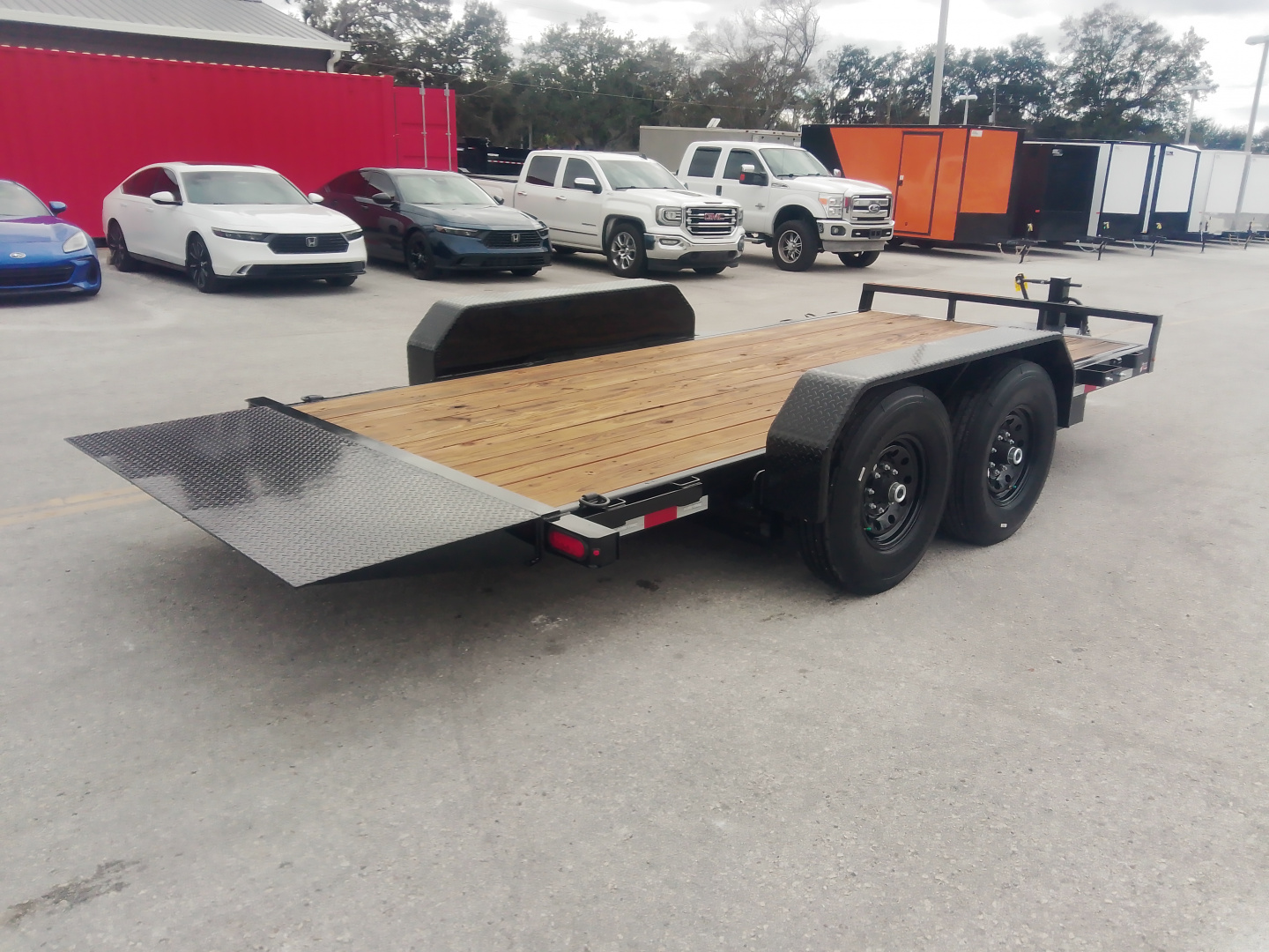 New Sure-Trac 7X16 14k Tilt Bed Equipment Trailer  w/LRG Tire Upgrade