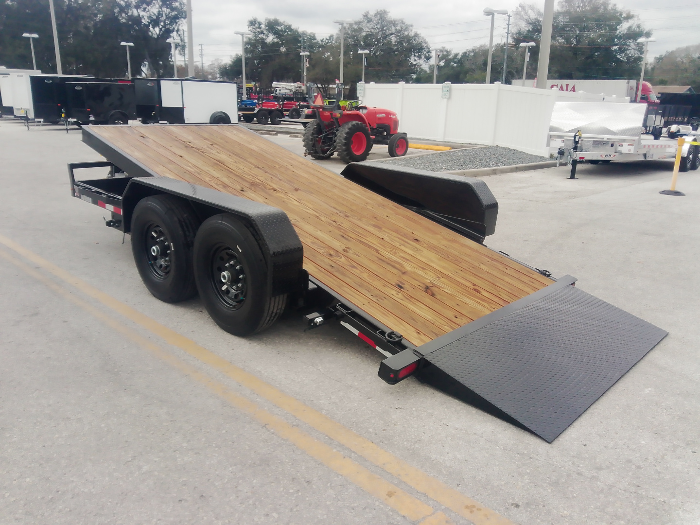 New Sure-Trac 7X16 14k Tilt Bed Equipment Trailer  w/LRG Tire Upgrade