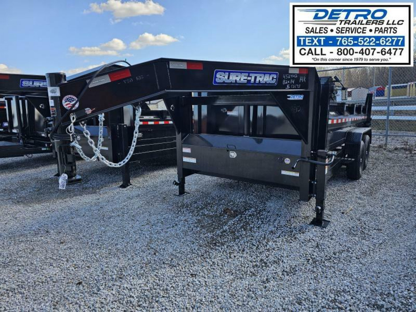 New 2025 Sure-Trac 82" x 14' 14K Telescopic HD Gooseneck Low Profile Dump Trailer