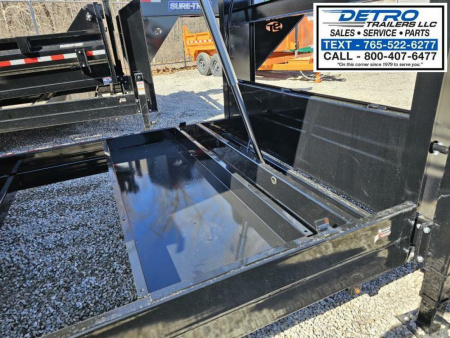 New 2025 Sure-Trac 82" x 14' 14K Telescopic HD Gooseneck Low Profile Dump Trailer