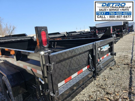 New 2025 Sure-Trac 82" x 16' 14K Telescopic HD Gooseneck Low Profile Dump Trailer