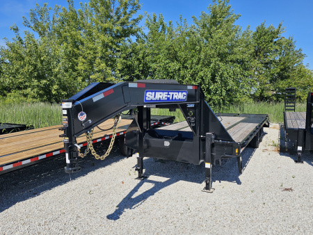 New 2025 Sure-Trac 102" x 25' (20+5) 25.9K HD Gooseneck Low Profile Beavertail Deckover Trailer