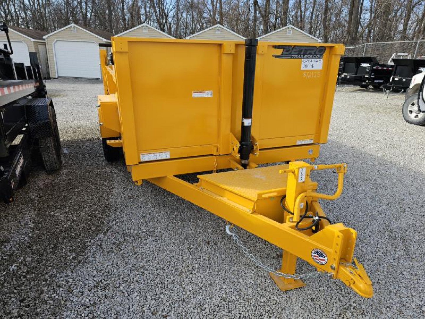 New 2025 CONSTRUCTION YELLOW Sure-Trac 82" x 14' 14K Telescopic HD Low Profile Dump Trailer