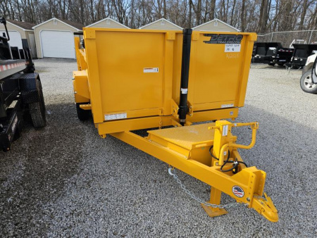 New 2025 CONSTRUCTION YELLOW Sure-Trac 82" x 14' 14K Telescopic HD Low Profile Dump Trailer