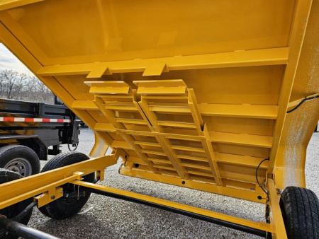 New 2025 CONSTRUCTION YELLOW Sure-Trac 82" x 14' 14K Telescopic HD Low Profile Dump Trailer