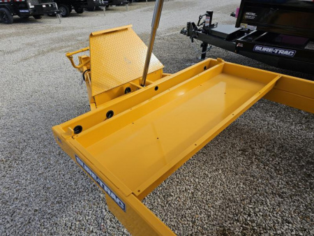 New 2025 CONSTRUCTION YELLOW Sure-Trac 82" x 14' 14K Telescopic HD Low Profile Dump Trailer