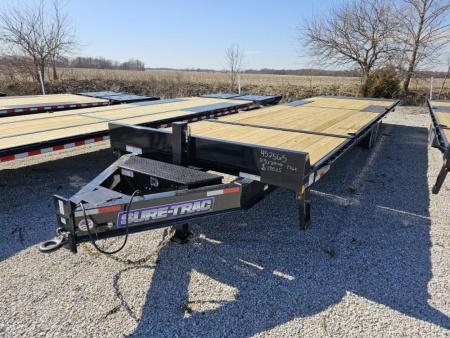 New 2025 Sure-Trac 102" x 30' (24+6) 17.6K HD Power Tilt Deckover Trailer w/ Hydraulic Front Jack