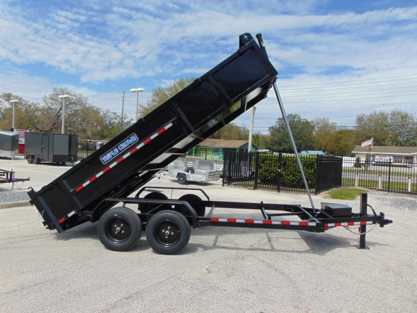 New 2025 Triple Crown Trailers 7X16 XD 16K  Low Side Telescopic Dump Trailer