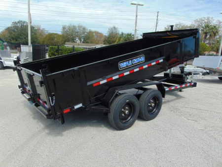 New 2025 Triple Crown Trailers 7X16 XD 16K  Low Side Telescopic Dump Trailer