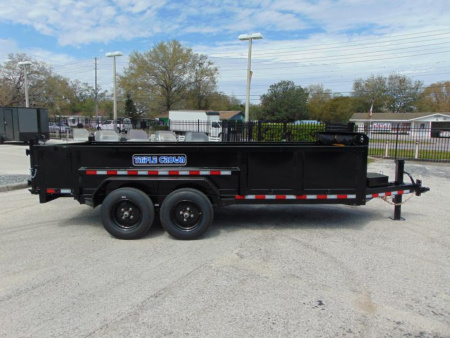 New 2025 Triple Crown Trailers 7X16 XD 16K  Low Side Telescopic Dump Trailer