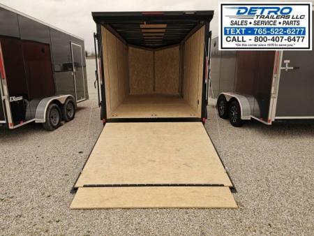 New 2025 ORANGE BLACKOUT Cargo Express XL SE 7' x 14' 7K Sloped V-nose Enclosed Cargo Trailer
