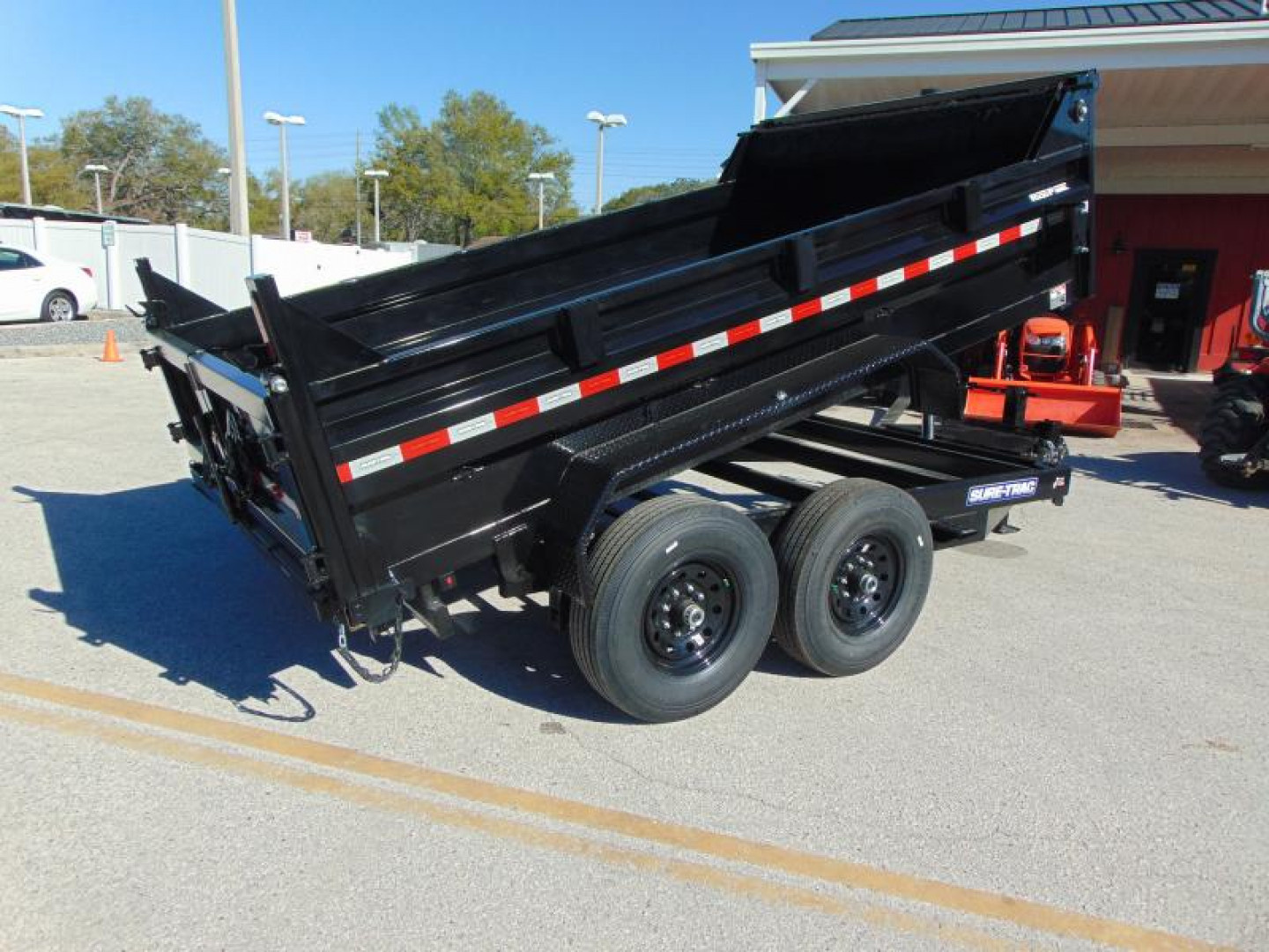 New Sure-Trac 82x12 Low Profile 14k Telescopic Hoist Dump Trailer w/LRG Tire Upgrade