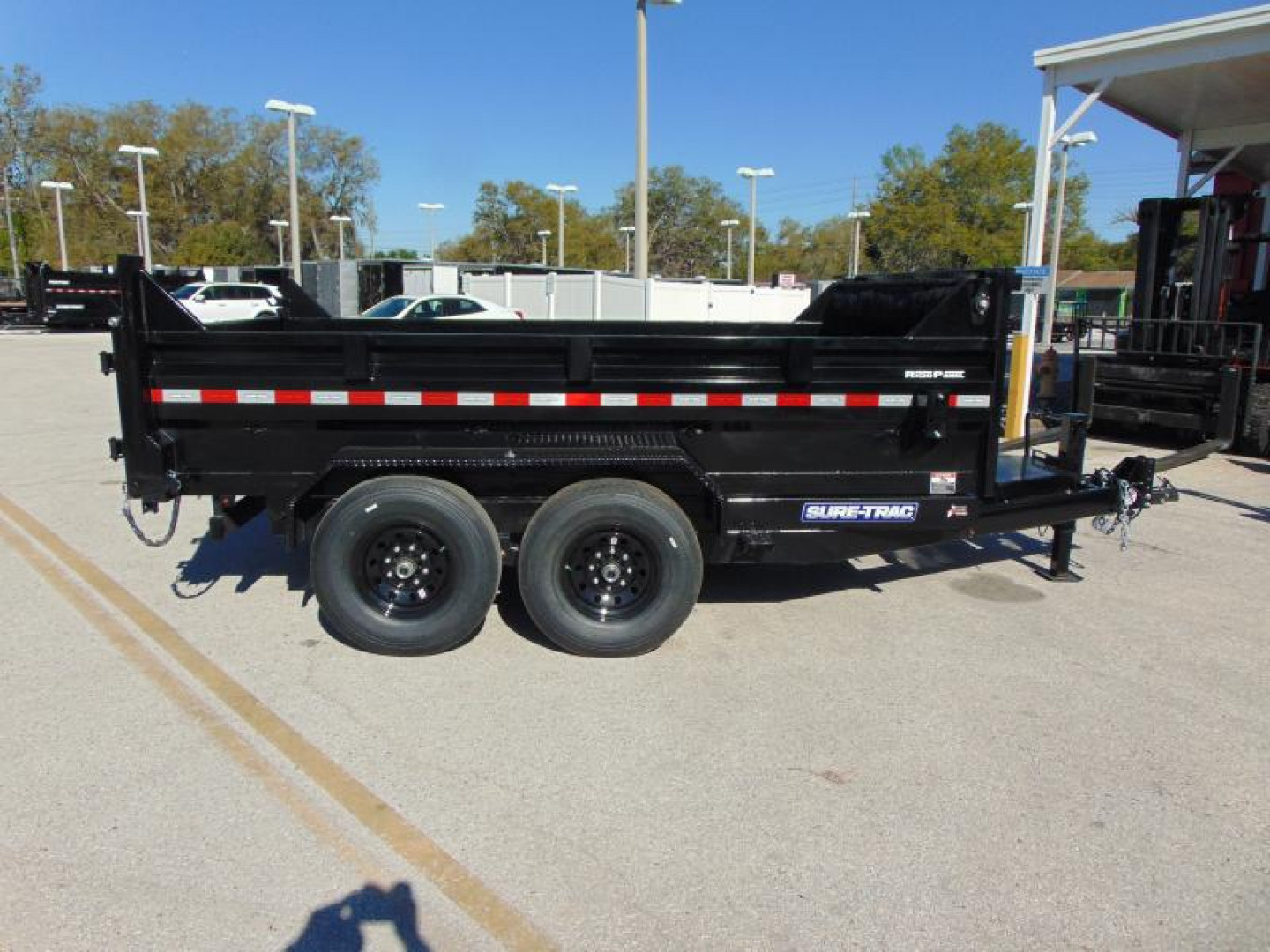 New Sure-Trac 82x12 Low Profile 14k Telescopic Hoist Dump Trailer w/LRG Tire Upgrade