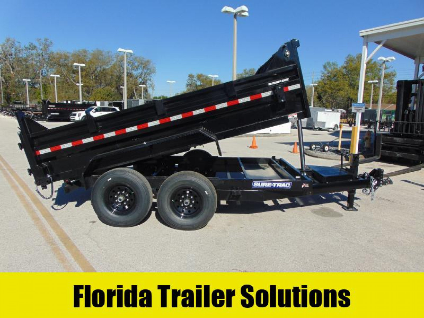 New Sure-Trac 82x12 Low Profile 14k Telescopic Hoist Dump Trailer w/LRG Tire Upgrade