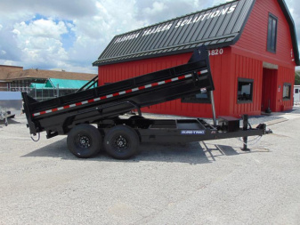 New Sure-Trac 82X14 14k HD Low Profile Telescopic Dump Trailer w/LRG Tire Upgrade & Hydraulic Jack
