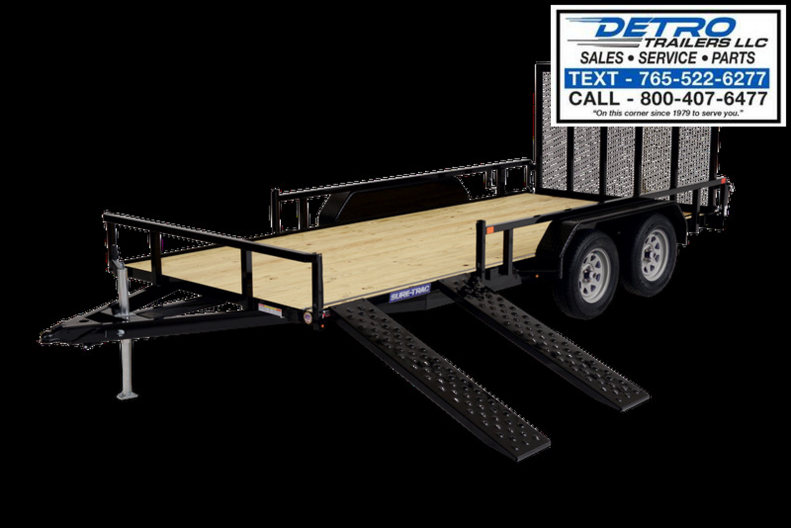 New 2025 Sure-Trac 7' x 18' 7K ATV Tube Top Utility Trailer