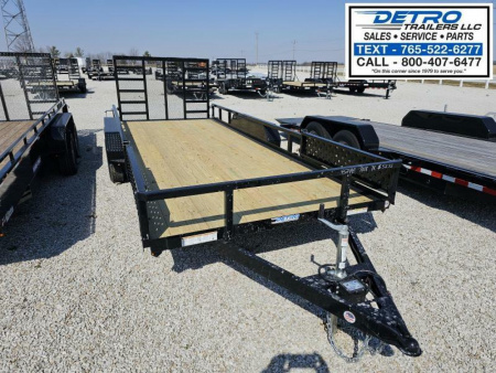 New 2025 Sure-Trac 7' x 18' 7K ATV Tube Top Utility Trailer
