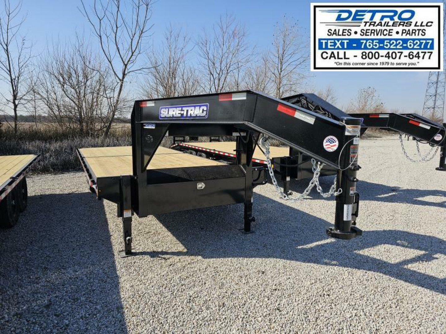 New 2025 Sure-Trac 102" x 22' 15K Std Duty Gooseneck Flat Deck Deckover Trailer