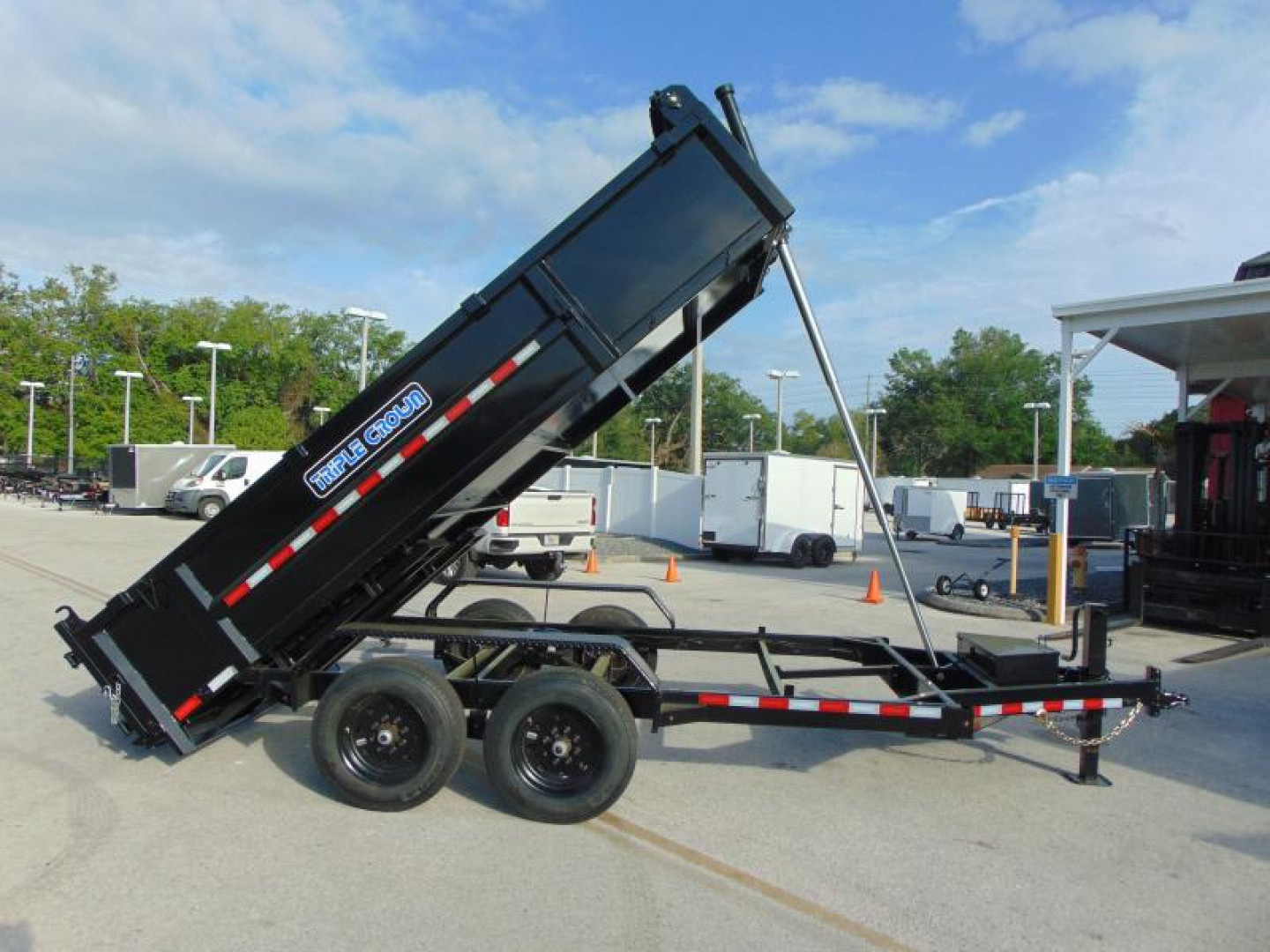 New 2025 Triple Crown Trailers 7X14 XD 16K  Low Side Telescopic Dump Trailer