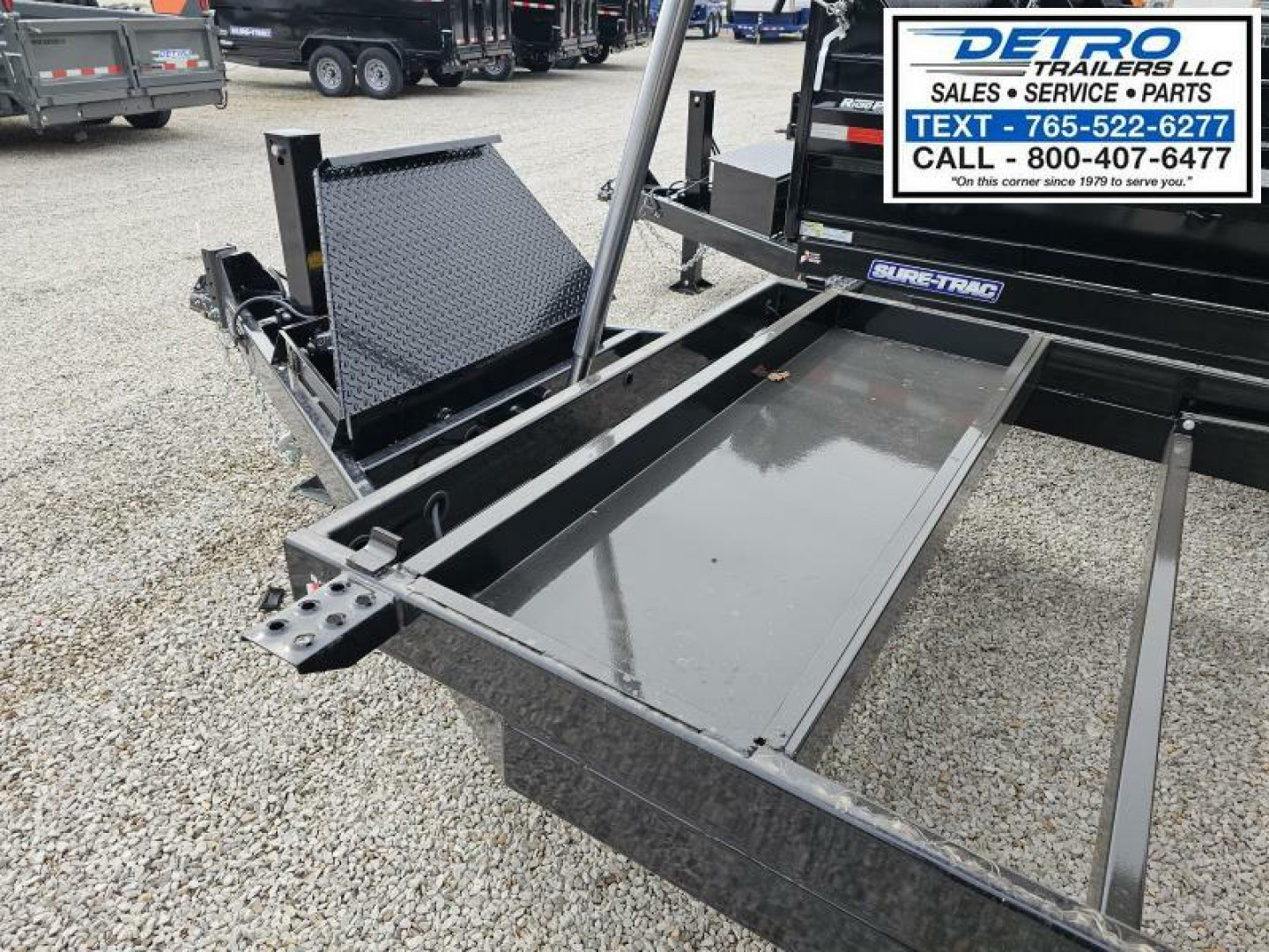 New 2025 Sure-Trac 82" x 16' 14K Telescopic HD Low Profile Dump Trailer w/ 3 Ft Sides & Hydraulic Front Jack