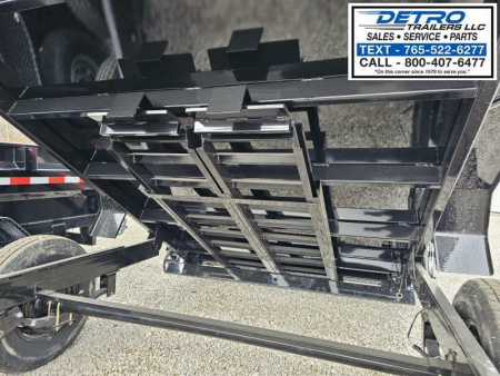 New 2025 Sure-Trac 82" x 16' 14K Telescopic HD Low Profile Dump Trailer w/ 3 Ft Sides & Hydraulic Front Jack