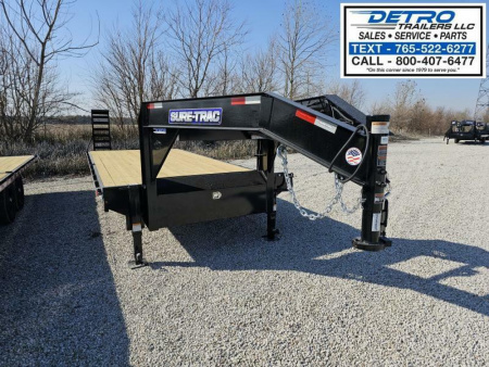 New 2025 Sure-Trac 102" x 24' (20+4) 15K Std Duty Gooseneck Beavertail Deckover Trailer