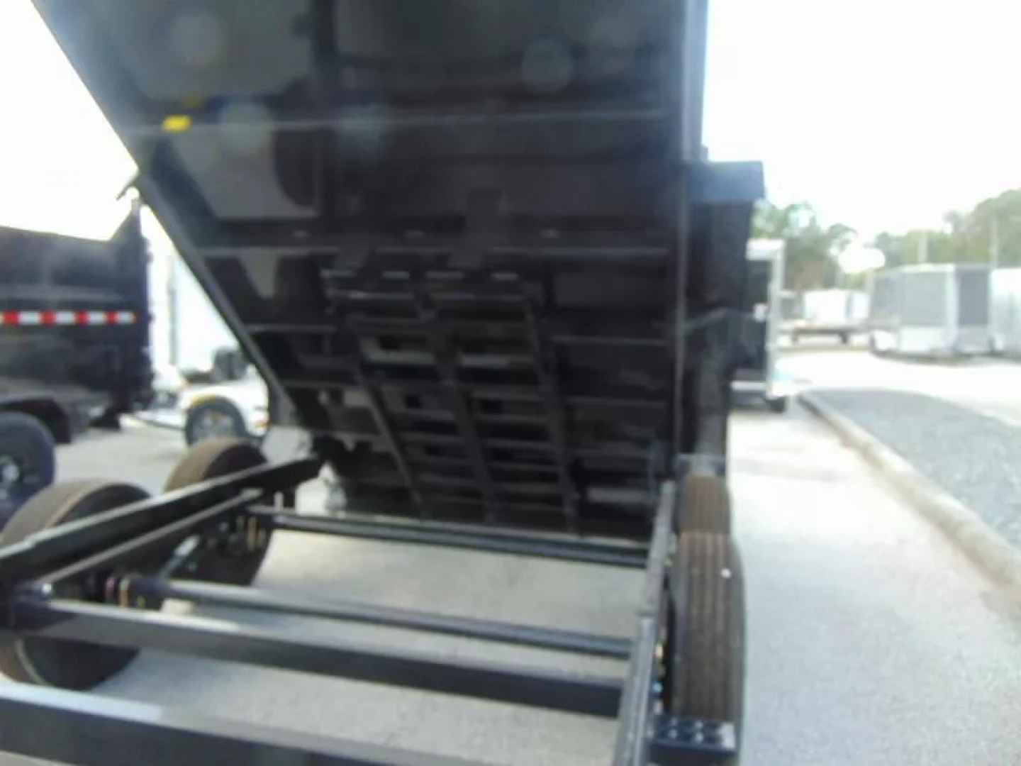 New Sure-Trac 82X14 14k HD Low Profile Telescopic Dump Trailer w/LRG Tire Upgrade, 4' Sidewalls