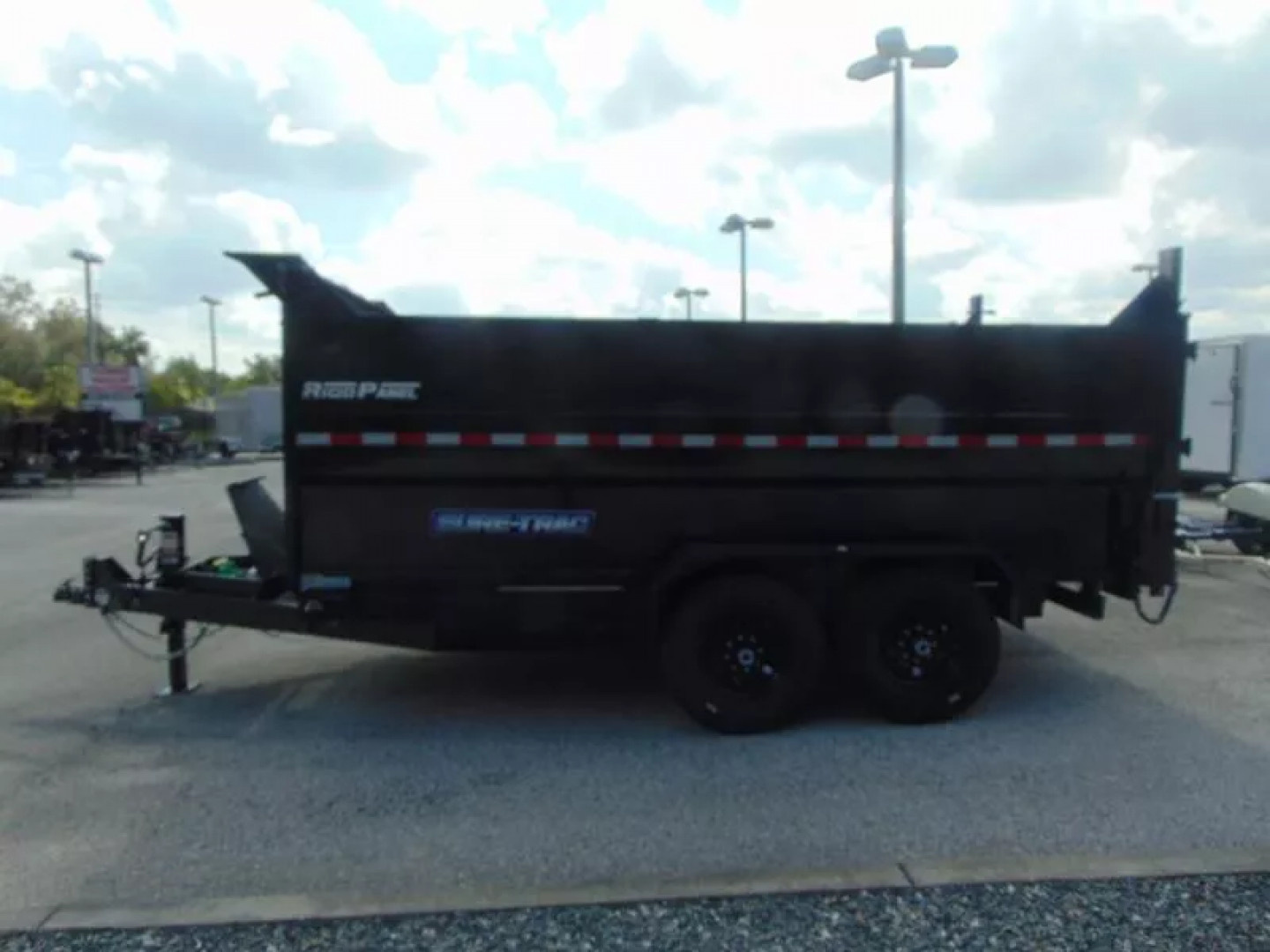 New Sure-Trac 82X14 14k HD Low Profile Telescopic Dump Trailer w/LRG Tire Upgrade, 4' Sidewalls