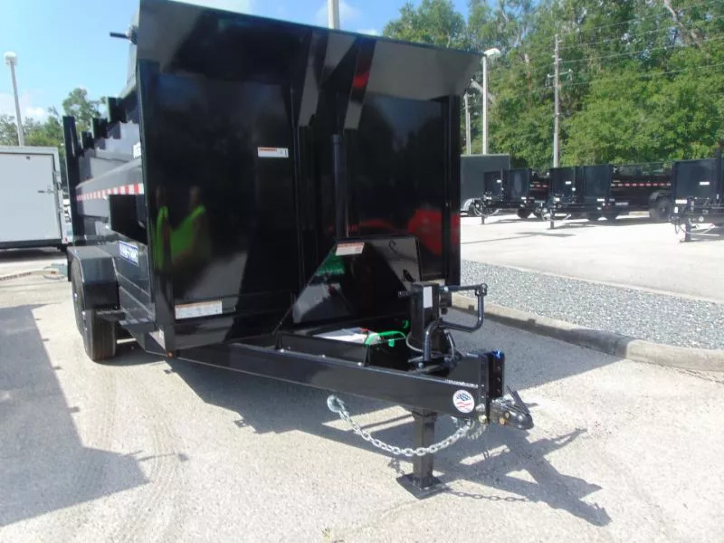 New Sure-Trac 82X14 14k HD Low Profile Telescopic Dump Trailer w/LRG Tire Upgrade, 4' Sidewalls