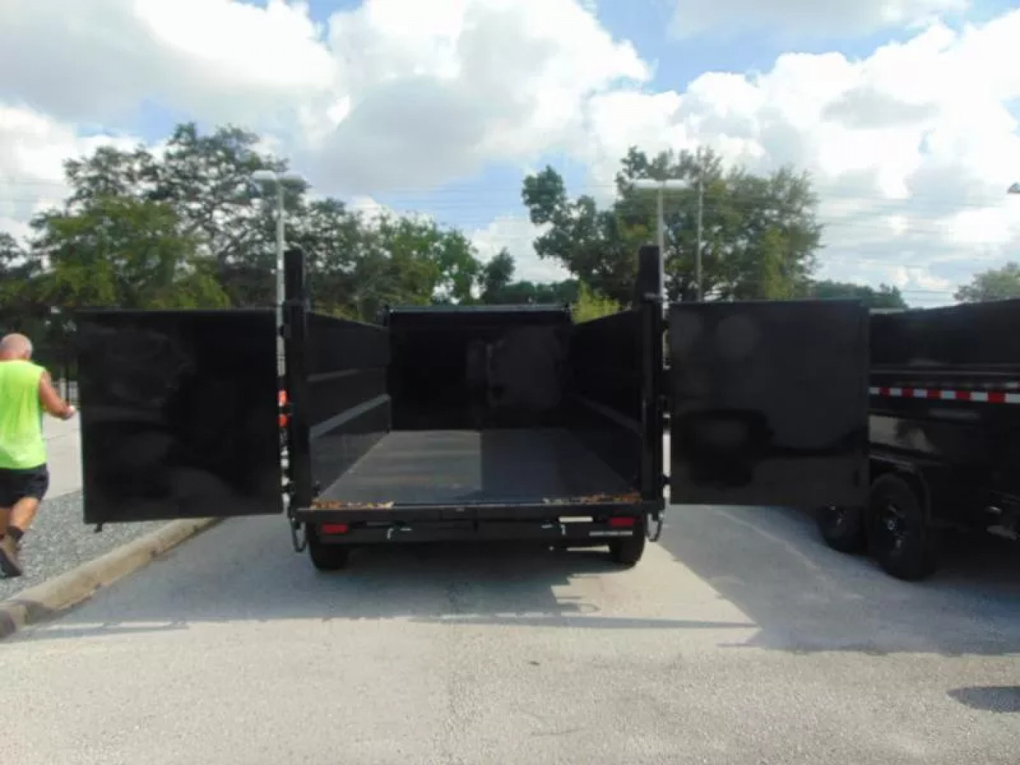 New Sure-Trac 82X14 14k HD Low Profile Telescopic Dump Trailer w/LRG Tire Upgrade, 4' Sidewalls