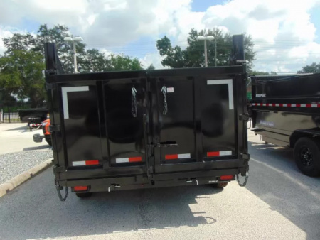 New Sure-Trac 82X14 14k HD Low Profile Telescopic Dump Trailer w/LRG Tire Upgrade, 4' Sidewalls