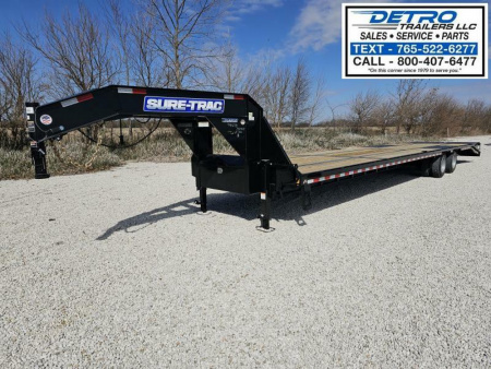 New 2025 Sure-Trac 102" x 40' (35+5) 30K HD Gooseneck Low Profile Beavertail Deckover Trailer