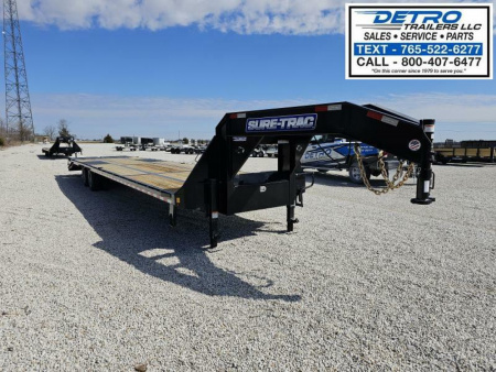 New 2025 Sure-Trac 102" x 40' (35+5) 30K HD Gooseneck Low Profile Beavertail Deckover Trailer