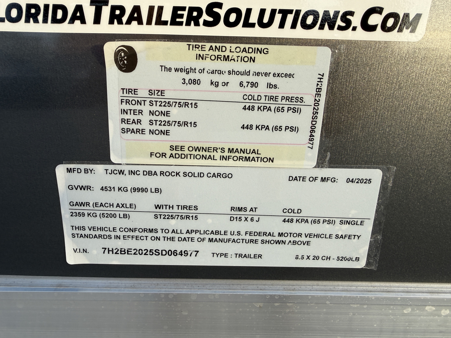 New Rock Solid Cargo 8.5X20TA 10k  Enclosed Car Trailer