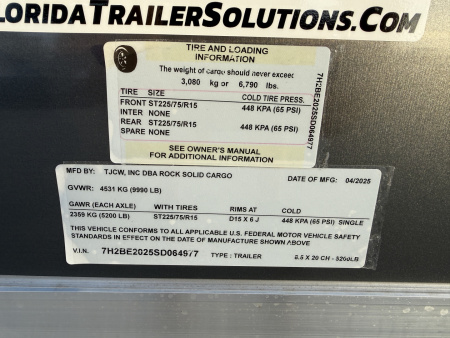 New Rock Solid Cargo 8.5X20TA 10k  Enclosed Car Trailer