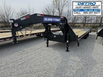 New 2025 Sure-Trac 102" x 25' (20+5) 25.9K HD Gooseneck Low Profile Beavertail Deckover Trailer