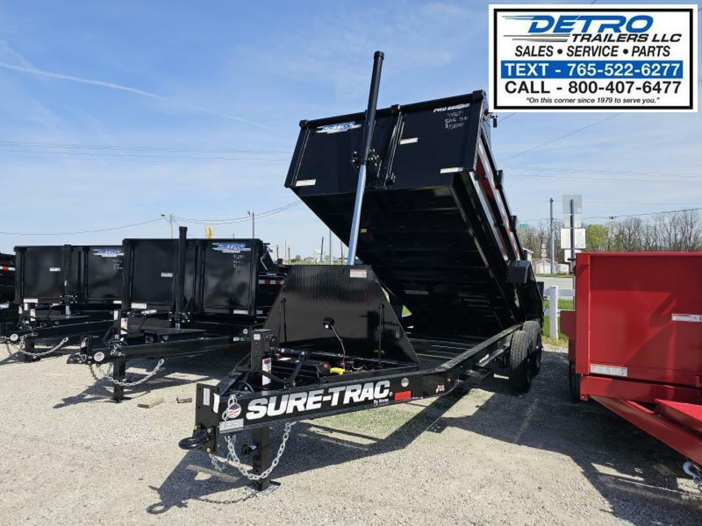 New 2025 Sure-Trac 7' x 16' 15.4K Pro Series Telescopic Dump Trailer