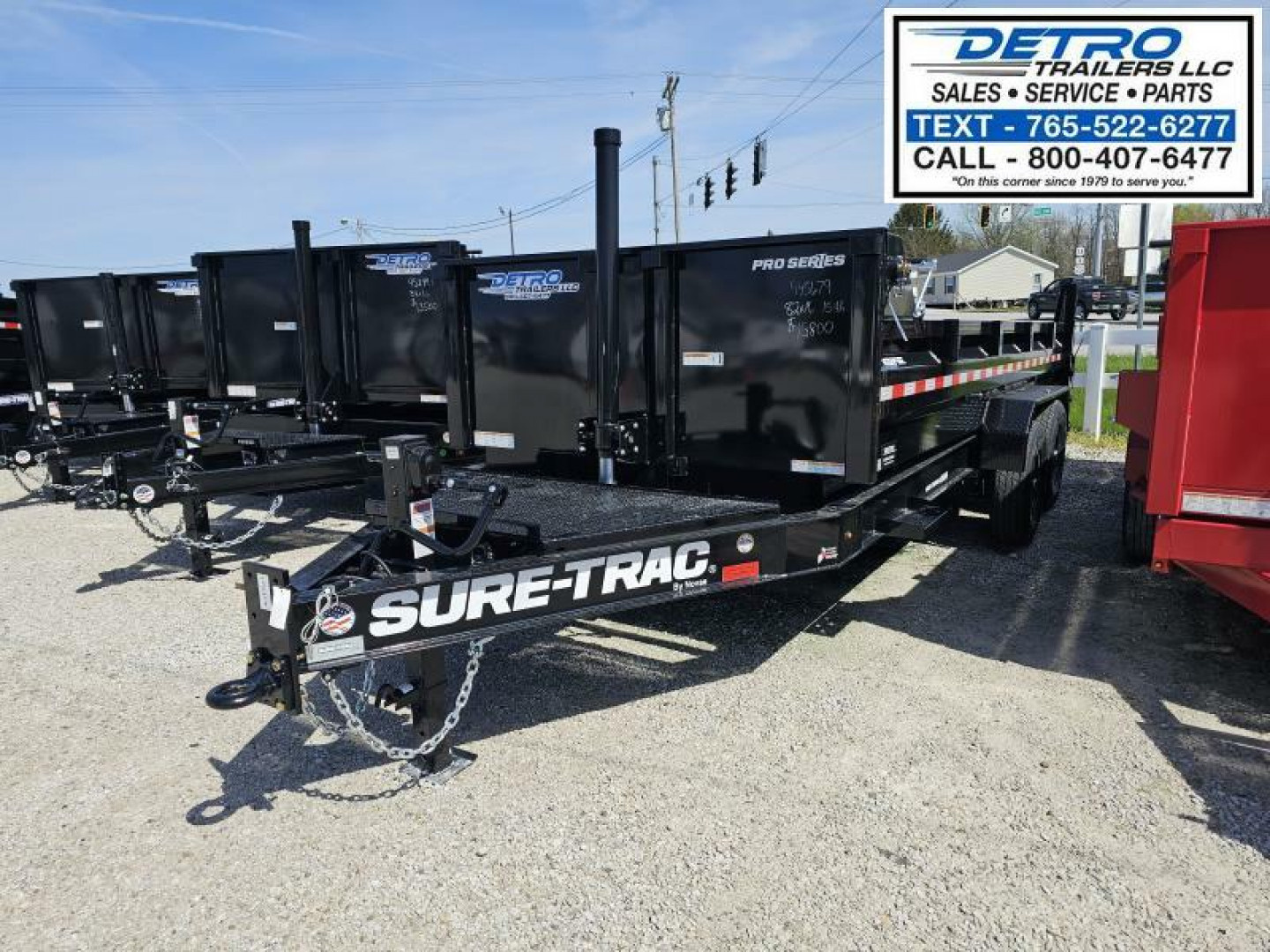 New 2025 Sure-Trac 7' x 16' 15.4K Pro Series Telescopic Dump Trailer
