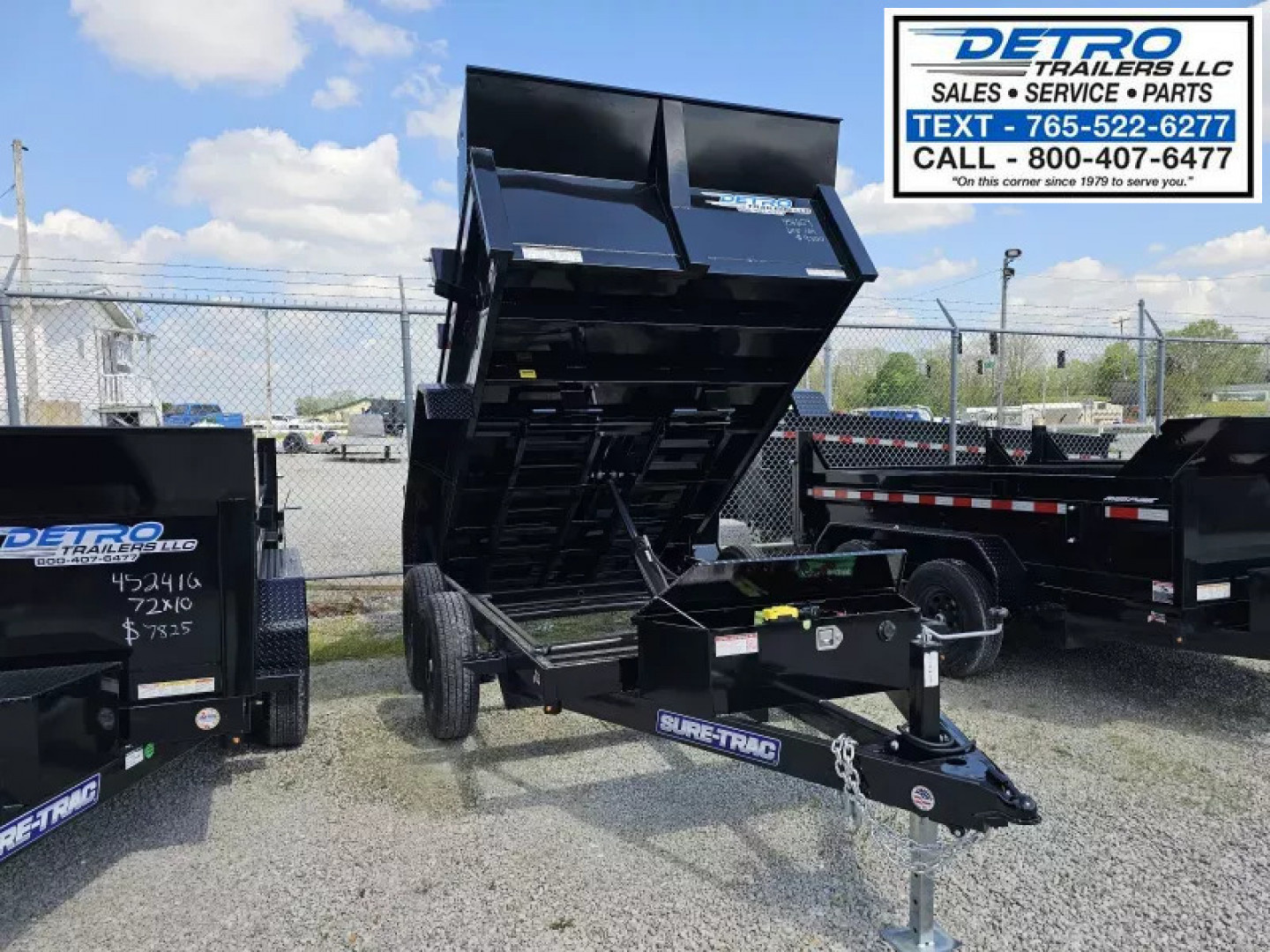 New 2025 Sure-Trac 6' x 10' 10K Single Ram SD Low Profile Dump Trailer